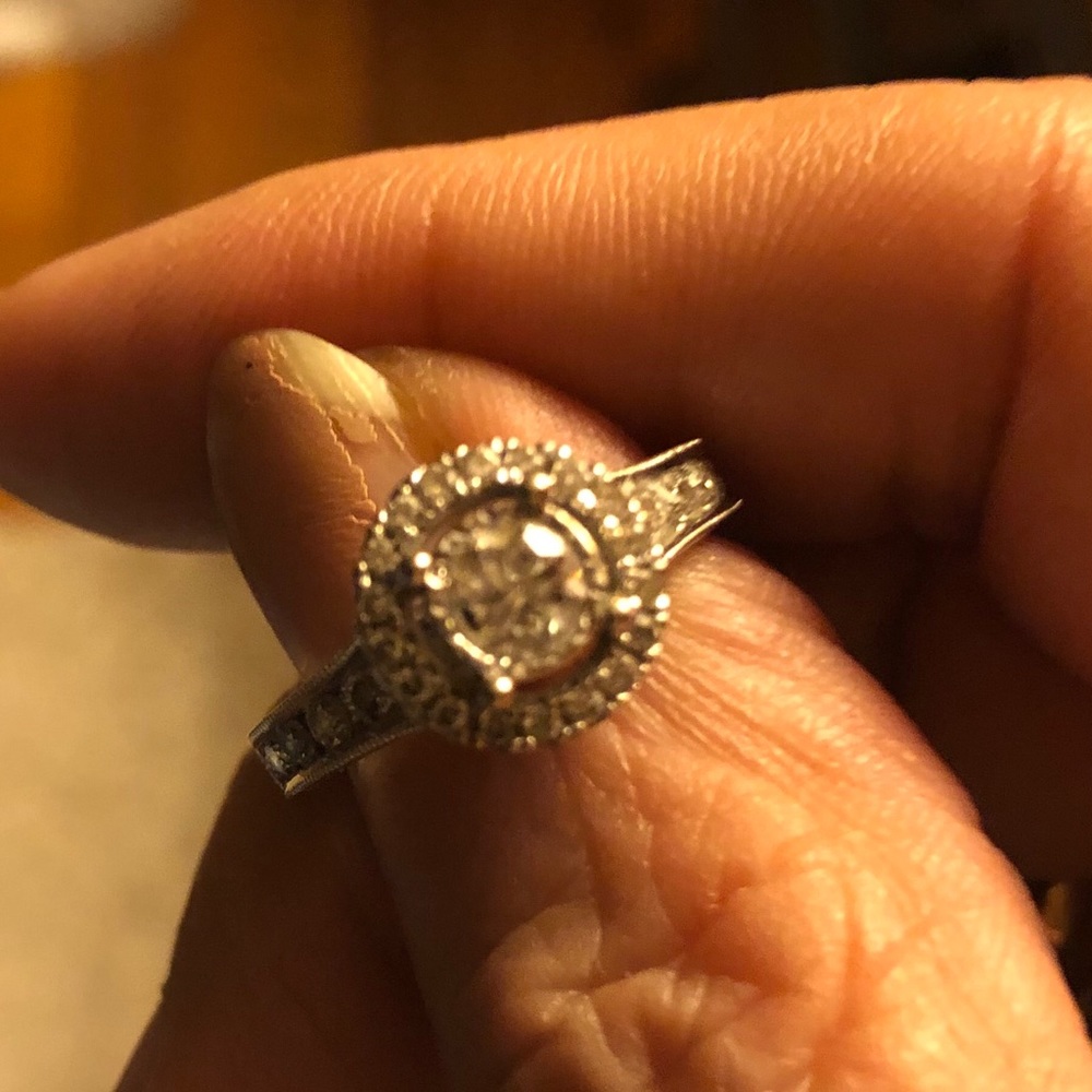 Diamond engagement ring.